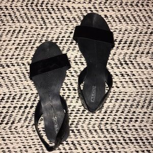 Aldo black rubber sandals